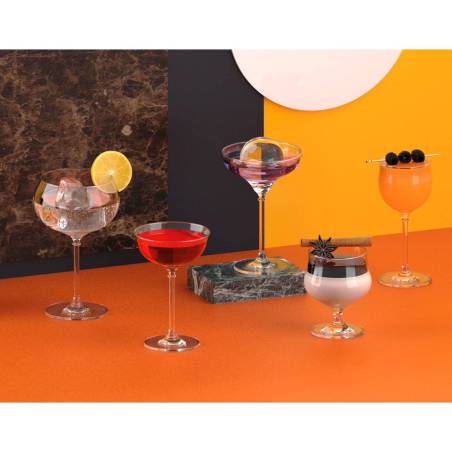 Nick and nora Palette glass goblet cl 19