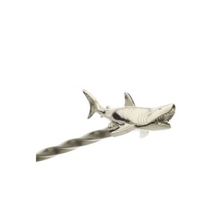 Cuchara de bar de acero inoxidable con tiburón cm 33