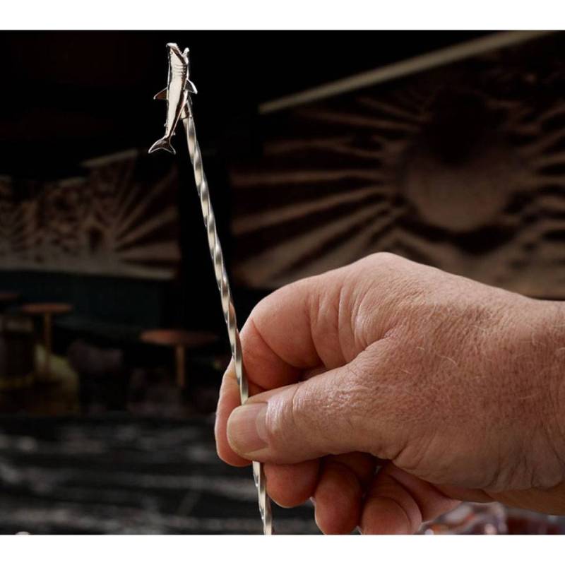 Shark stainless steel bar spoon with shark cm 33