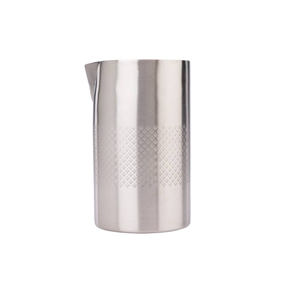 Lata de mezcla de doble pared de acero inoxidable con decoración de rejilla de diamantes cl 62,5