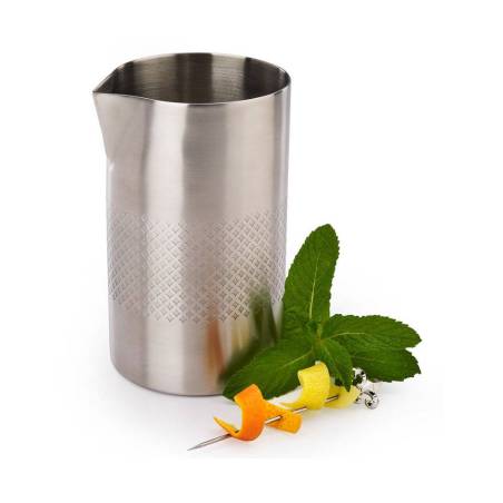 Mixing tin Double Walled in acciaio inox decoro diamond lattice cl 62,5
