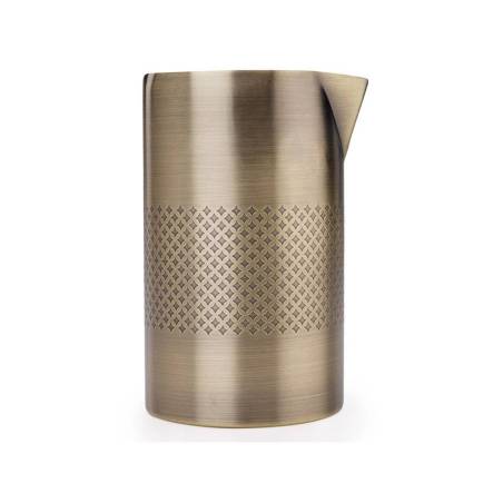 Mixing tin Double Walled in acciaio inox decoro diamond lattice antique gold cl 62,5