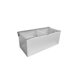 Porta condimenti 2 vaschette in acciaio inox e plastica