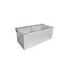 Porta condimenti 2 vaschette in acciaio inox e plastica