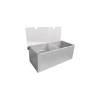 Porta condimenti 2 vaschette in acciaio inox e plastica