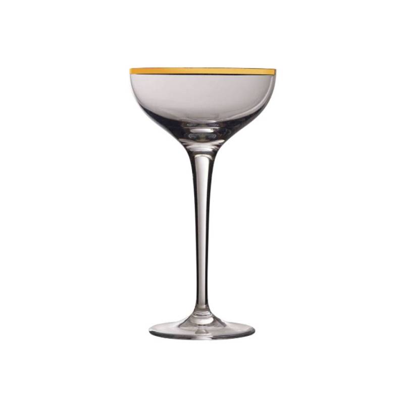 Champagner Becher Alto coupe Gold Rim Urban Bar Glas cl 18