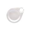 Piatto Party Fortune con foro in melamina bianca cm 21,6
