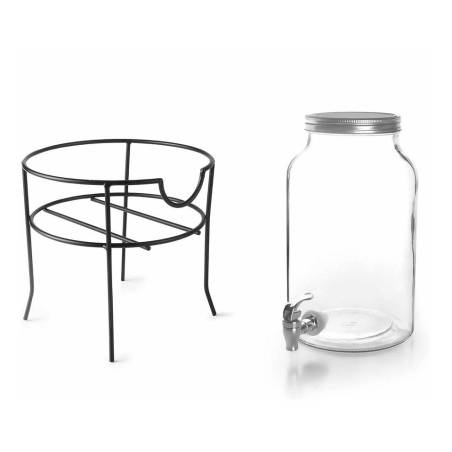 Black steel dispenser stand