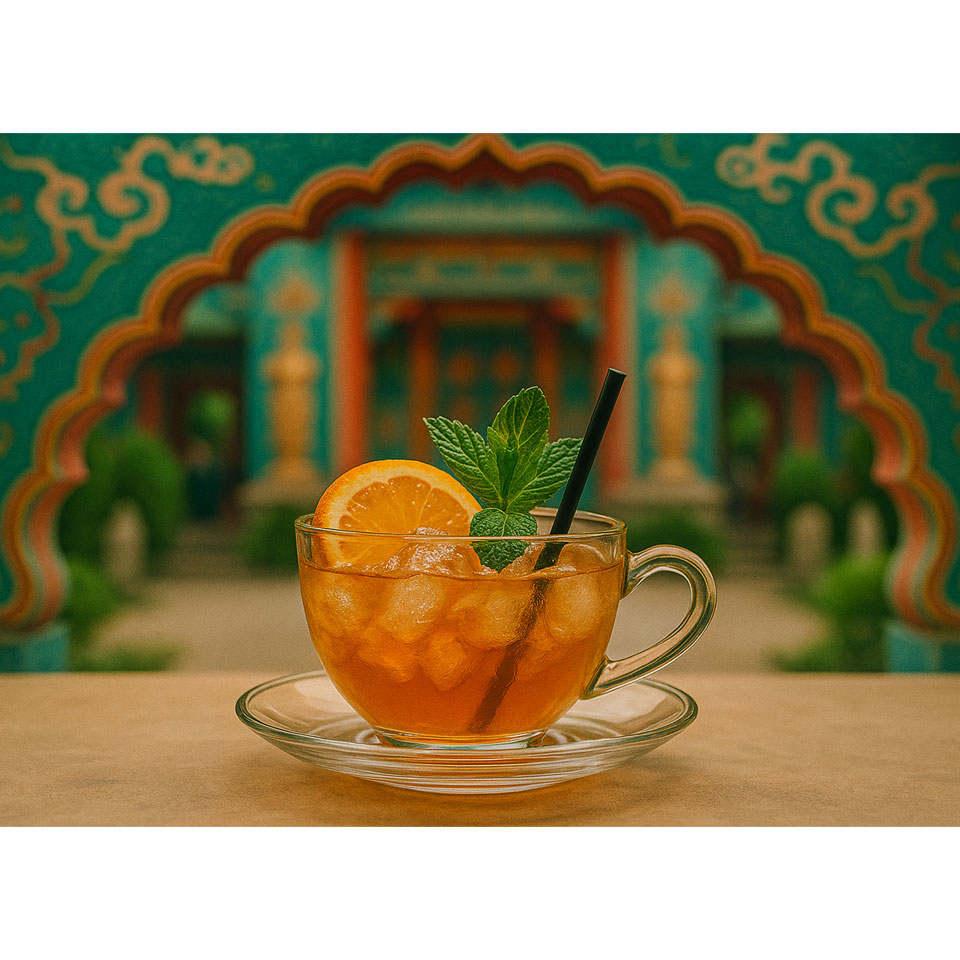 tazza in vetro per servire cocktail