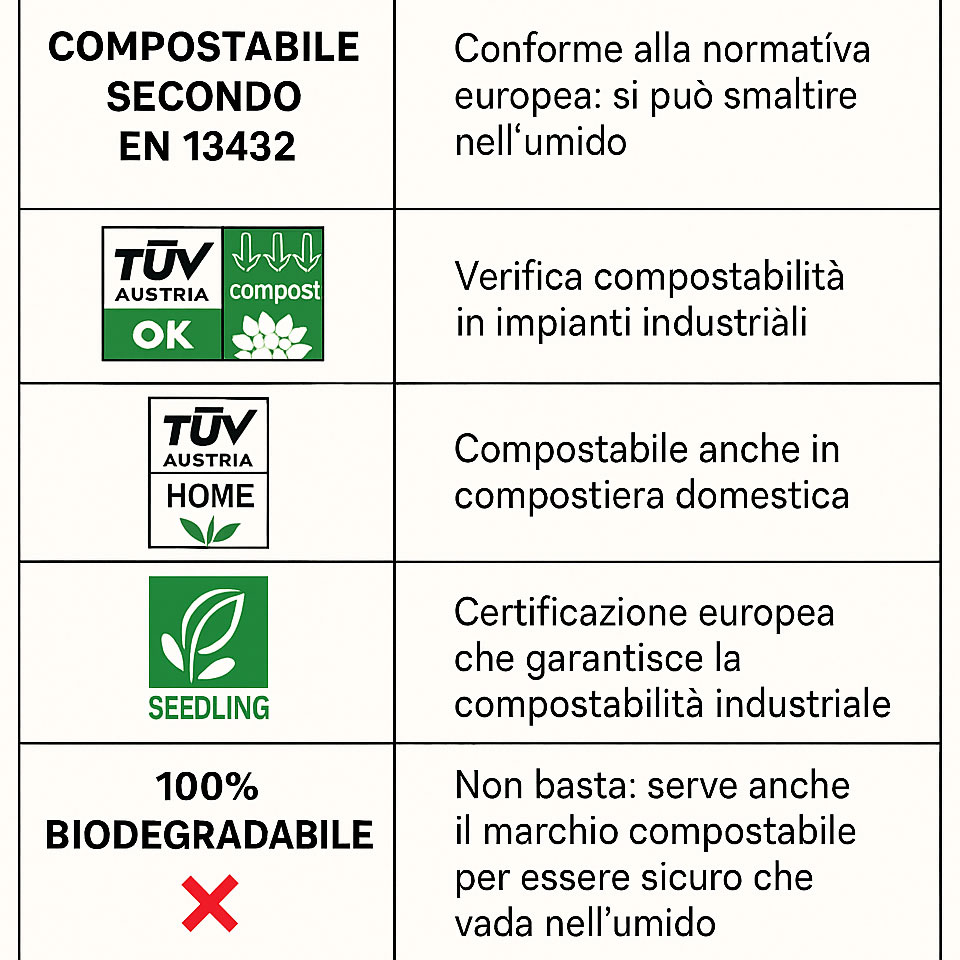 biodegradabile e compostabile differenze