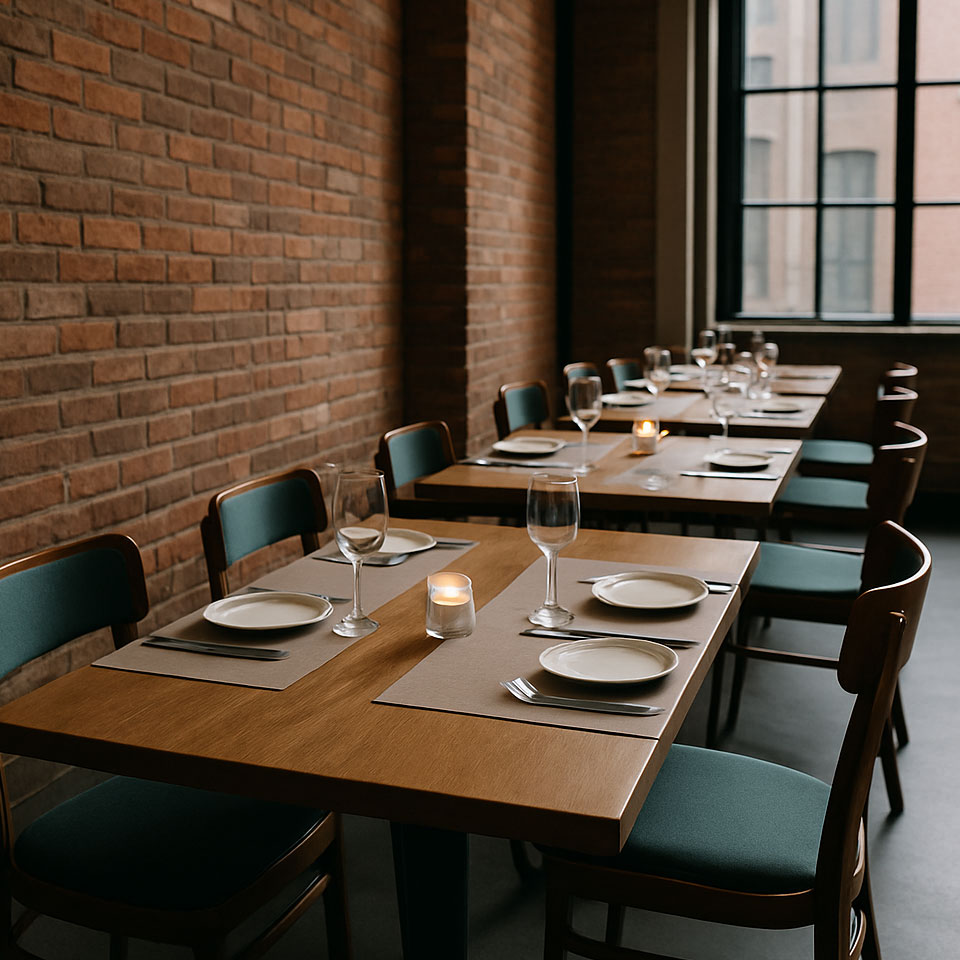 table with placemats